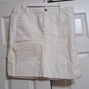 Calvin Klein, size 14 white denim skirt